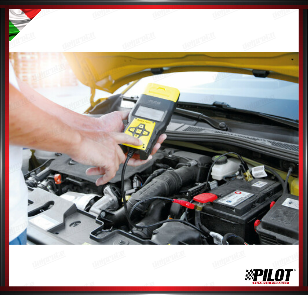 TEST DIAGNOSI PROFESSIONALE PER BATTERIE TESTER PRO 12V PILOT CON STAMPANTE TERMICA