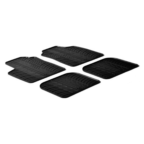 LAMPA - SET TAPPETINI IN GOMMA SU MISURA FIAT PANDA MK2 FINO AL 2012 CON GANCI