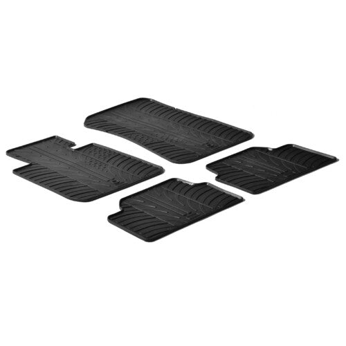 LAMPA - SET TAPPETINI IN GOMMA SU MISURA BMW SERIE 1 E81 E87 E88 E82 CON GANCI