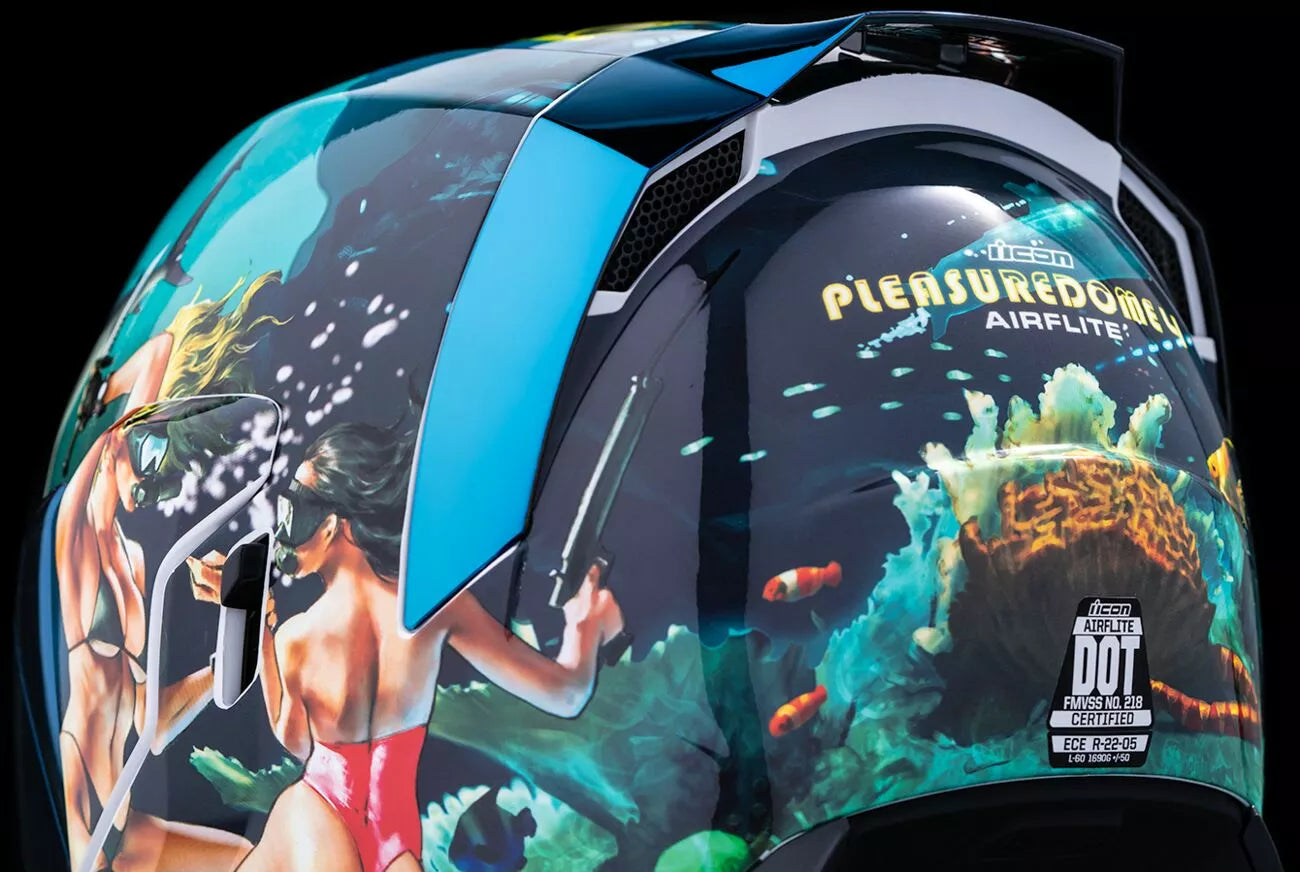 CASCO INTEGRALE - ICON AIRFLITE PLEASUREDOME4 - OMOLOGATO ECE 2206