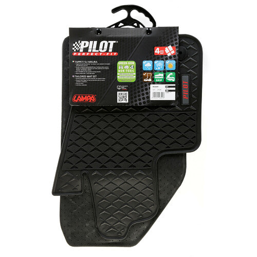 LAMPA - SET TAPPETINI IN ECO GOMMA SU MISURA FIAT 500X CON GANCI (09/14>)
