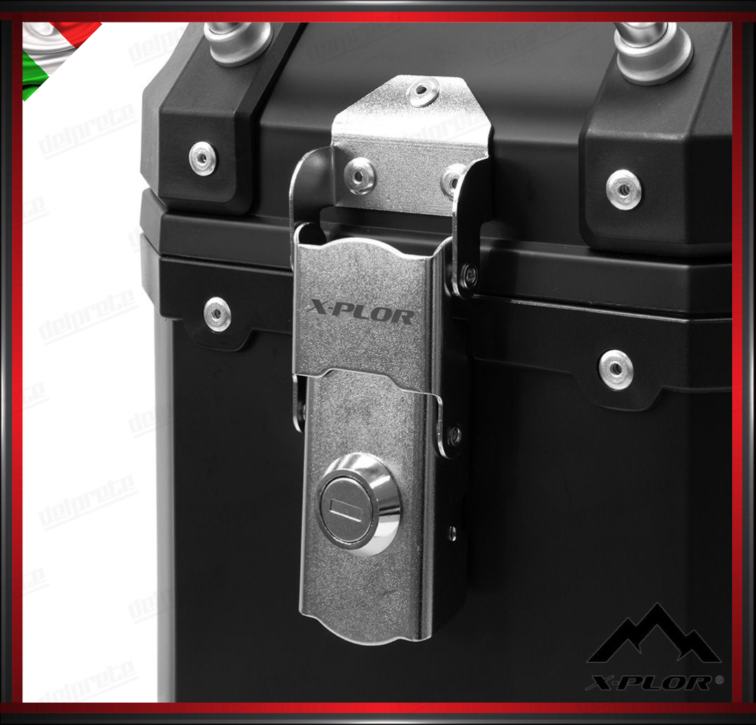 X-PLOR - COPPIA BORSE LATERALI 28 LITRI IN ABS CON PIASTRE - NERO