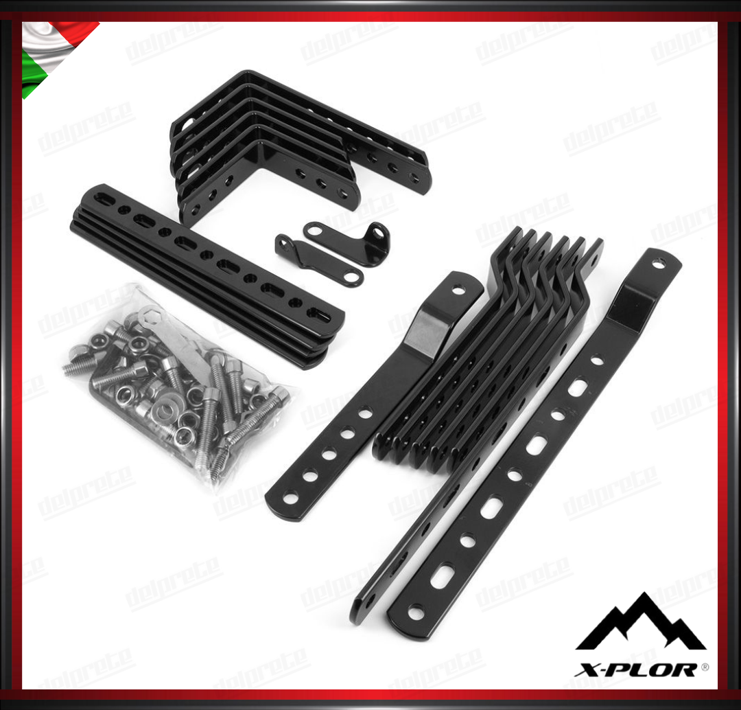 X-PLOR - COPPIA BORSE LATERALI 28 LITRI IN ABS CON PIASTRE - NERO