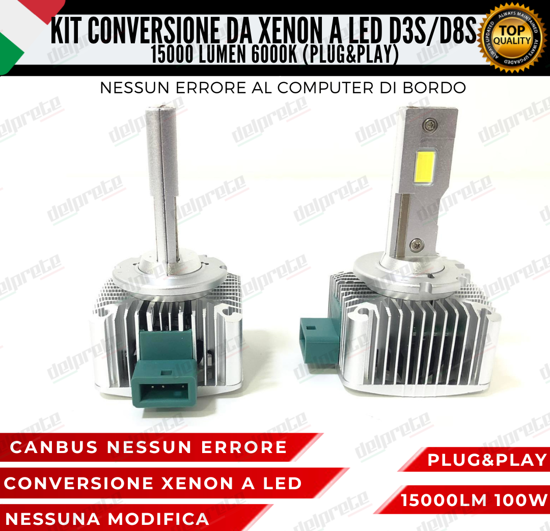 LAMPADE D3S / D8S KIT FULL LED XENON A LED 15000 LUMEN FORD EDGE 6000K BIANCO