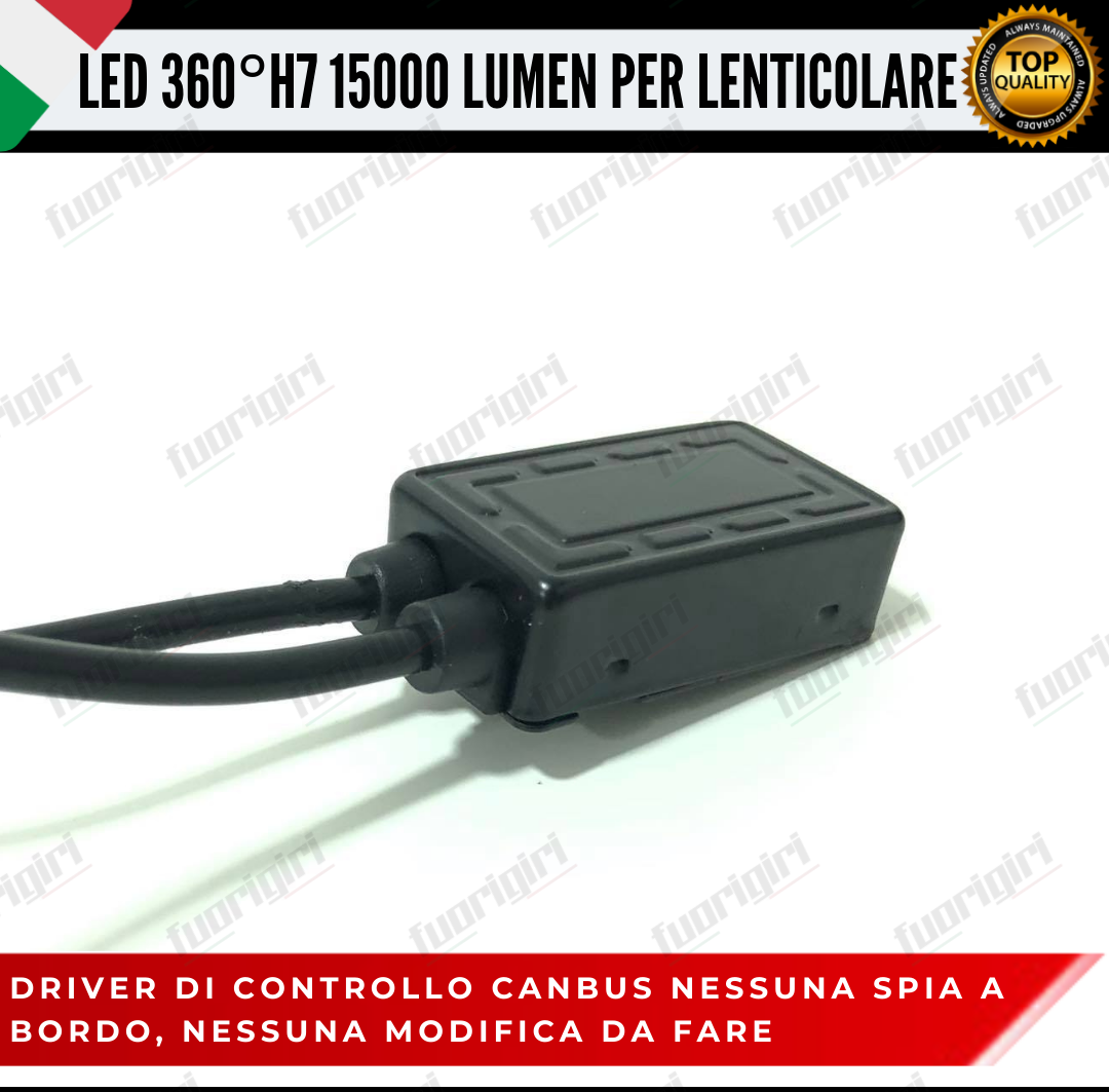 KIT FULL LED H7 360° GRADI PER LENTICOLARI SMART FORTWO 451 CANBUS 100% NO ERROR