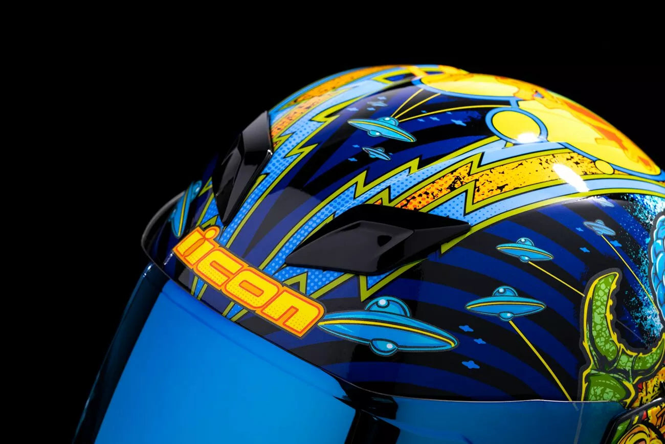 CASCO INTEGRALE - ICON AIRFLITE BUGOID BLITZ - OMOLOGATO ECE 2206