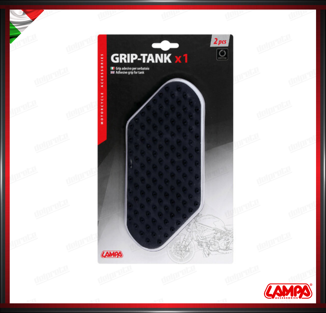 GRIP TANK 1 COPPIA PROTEZIONI ADESIVE LATERALI PER SERBATORIO NERO ANTISCIVOLO PER GAMBE LAMPA ANTIGRAFFIO