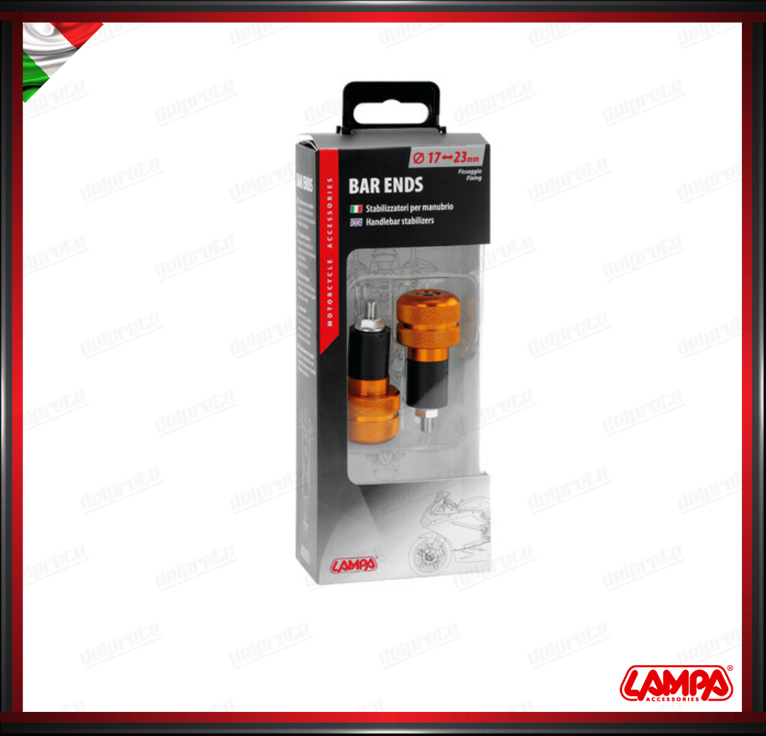 COPPIA CONTRAPPESI LAMPA MANUBRIO ARANCIONE SILVER MOTO SCOOTER STABILIZZATORI BILANCIERI UNIVERSALI ALLUMINIO
