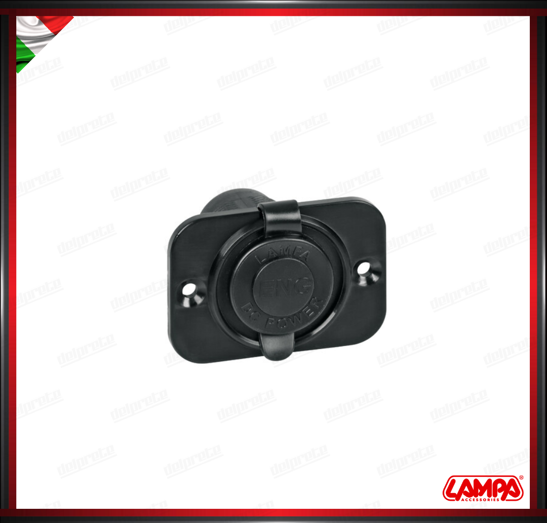 EXT-10 LAMPA DOPPIA PRESA DI CORRENTE SAFE LOCK MONTAGGIO AD INCASSO - 12/24V IMPERMEABILE