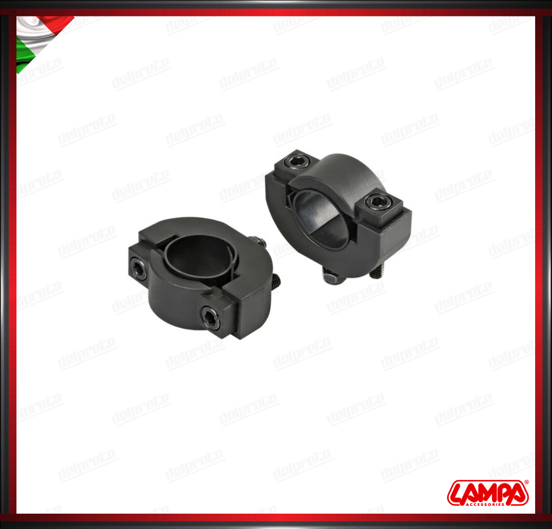 FIXER LAMPA COPPIA STAFFE SOSTEGNO FARETTI FARI AUSILIARI ATTACCO DA 22 A 30 MM