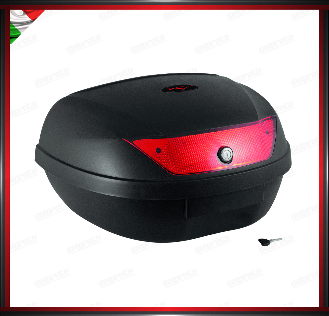 BAULETTO RIGIDO 48 LITRI SCOOTER MOTO TOP CASE UNIVERSALE BAULE VALIGIA IN PLASTICA