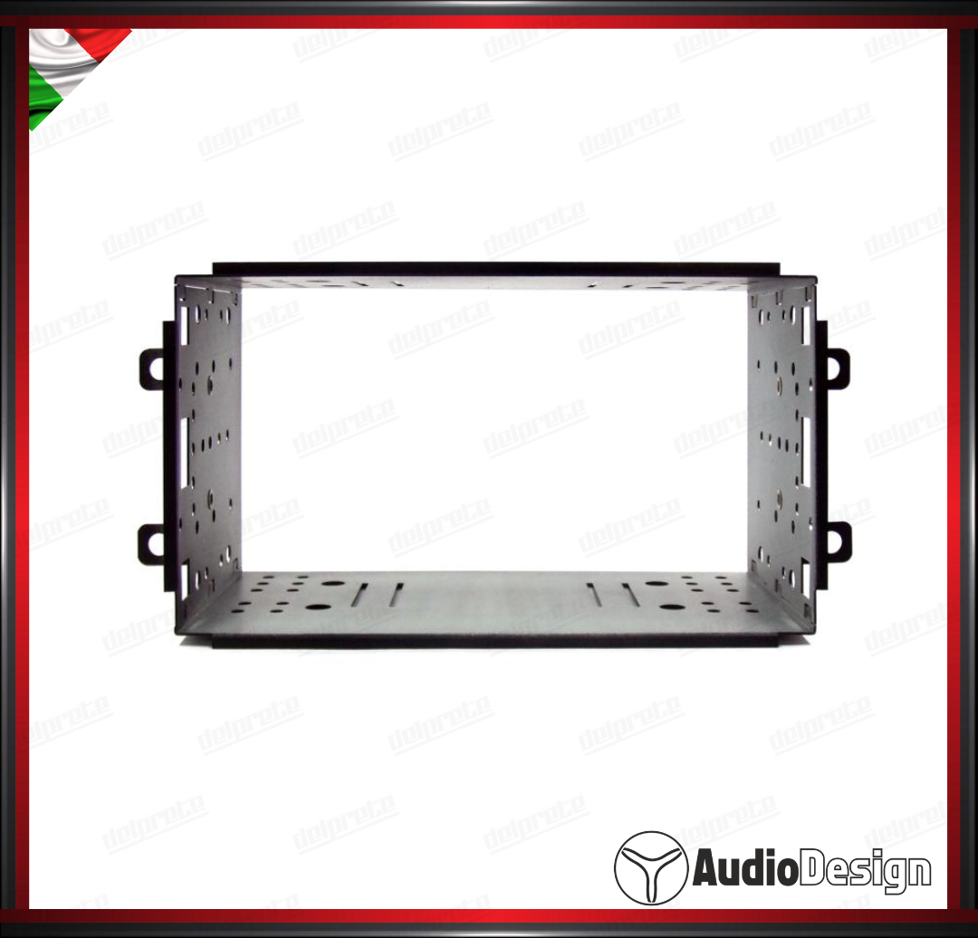 MASCHERINA 2DIN KIT MONTAGGIO AUTORADIO LANCIA YPSILON 2003/2011 GRIGIO SCURO - AUDIODESIGN
