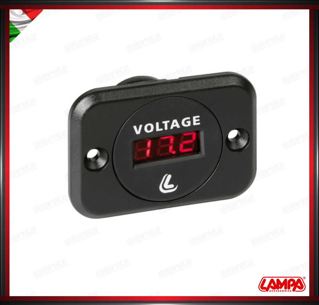 EXT-9 LAMPA VOLTIMETRO DIGITALE MONTAGGIO AD INCASSO - 6/30V IMPERMEABILE