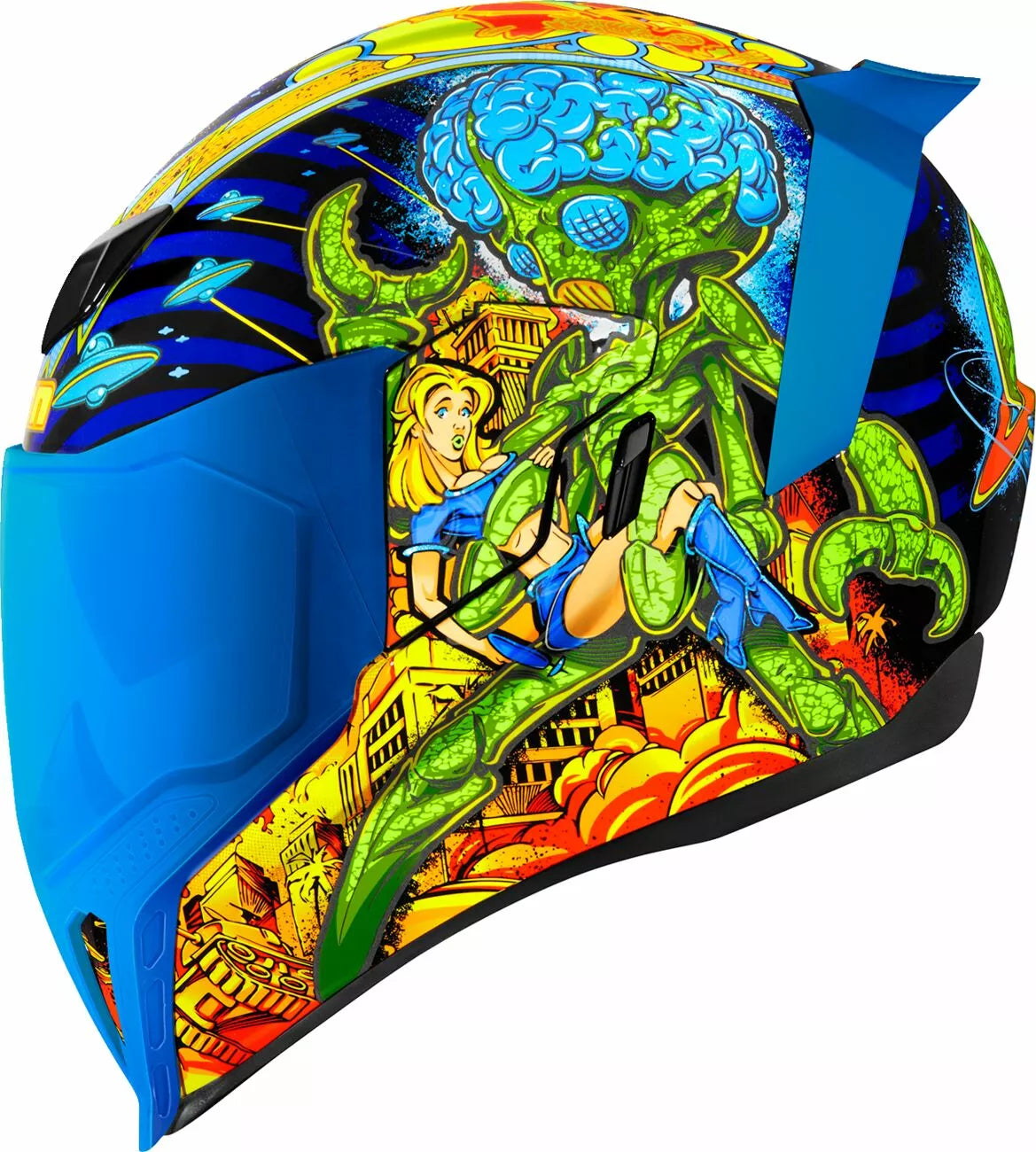 CASCO INTEGRALE - ICON AIRFLITE BUGOID BLITZ - OMOLOGATO ECE 2206