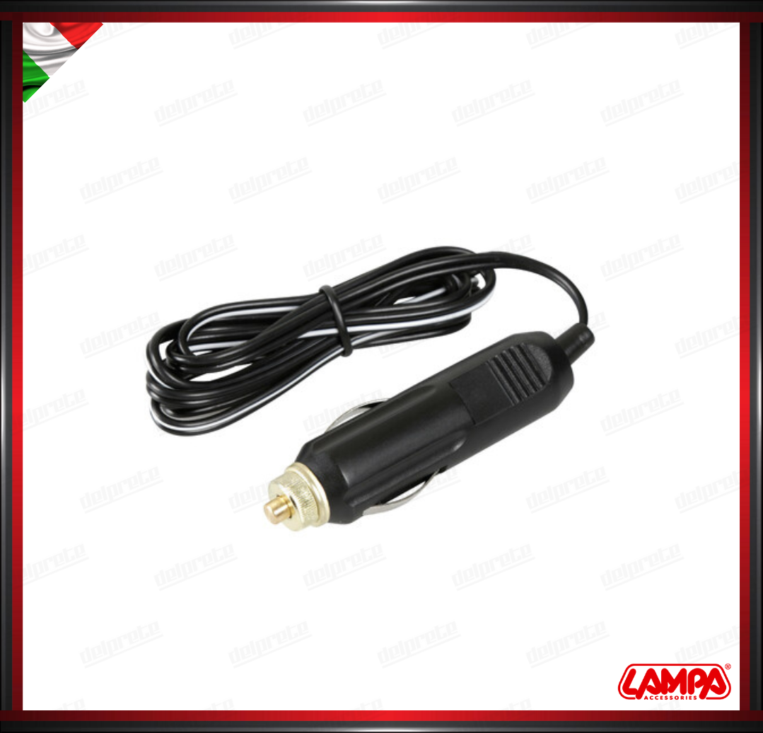 SPINOTTO UNIVERSALE PER PRESA ACCENDISIGARI STANDARD CON CAVO - 12/24V LAMPA