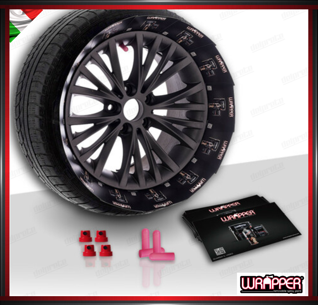 WRAPPER SET VERNICIATURA 4 CERCHI 60 CARTONCINI 4 EROGATORI 4 COPRIVALVOLA