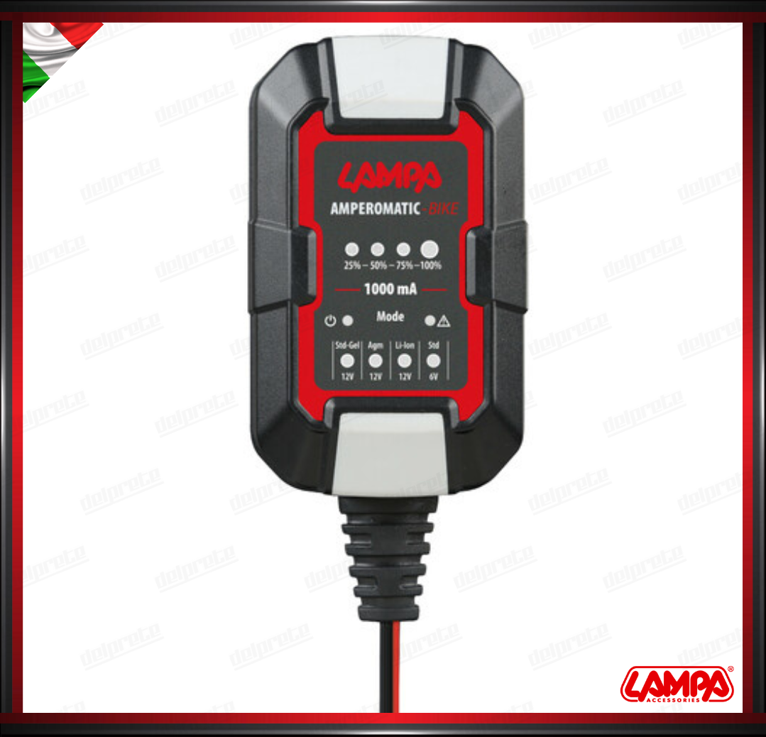 CARICATORE E MANTENITORE DI CARICA INTELLIGENTE 6/12V - 1A LAMPA AMPEROMATIC BIKE