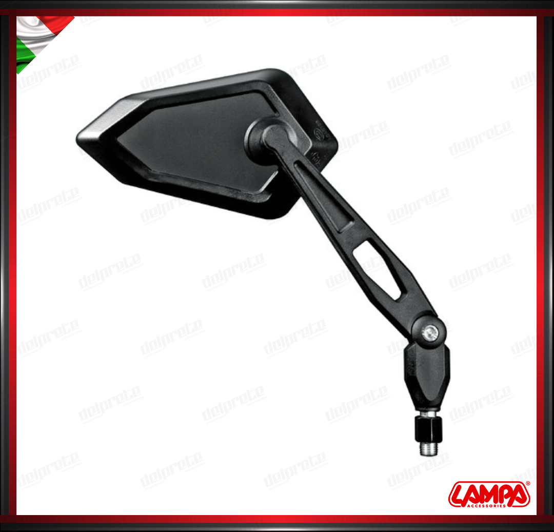 JAK COPPIA SPECCHIETTI RETROVISORI MOTO SCOOTER LAMPA OMOLOGATI M 10 NERO SNODO REGOLABILE