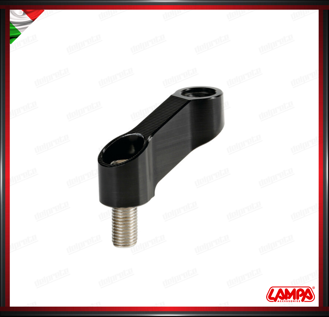 ADATTATORE ESTENSORE SOLLEVATORE SPECCHIETTI MOTO SCOOTER LAMPA M10 NERO