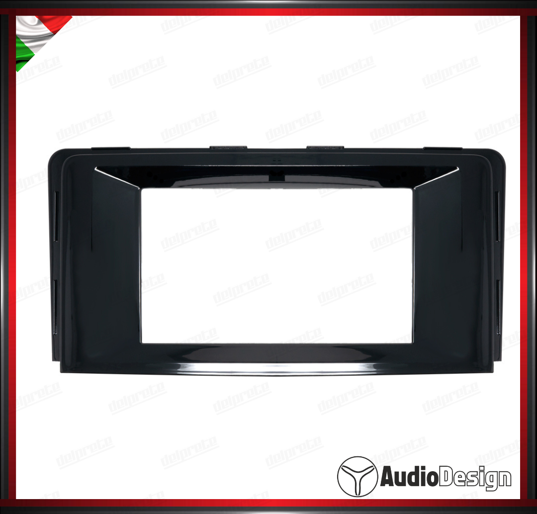 MASCHERINA 2DIN KIT MONTAGGIO AUTORADIO HYUNDAI H350 DAL 2015 NERO LUCIDO - AUDIODESIGN