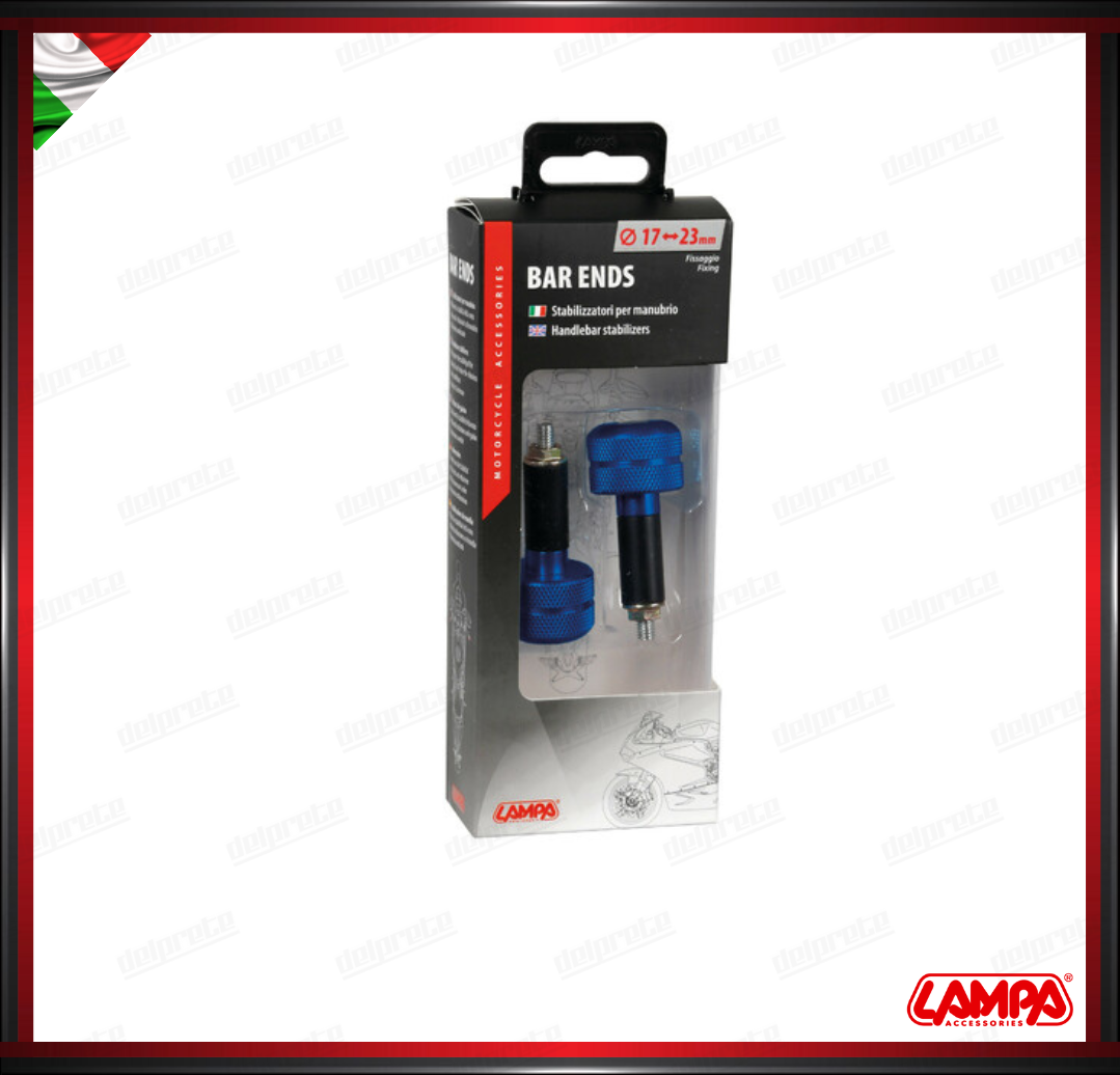 SU-4 COPPIA CONTRAPPESI LAMPA MANUBRIO BLU MOTO SCOOTER STABILIZZATORI BILANCIERI UNIVERSALI ALLUMINIO