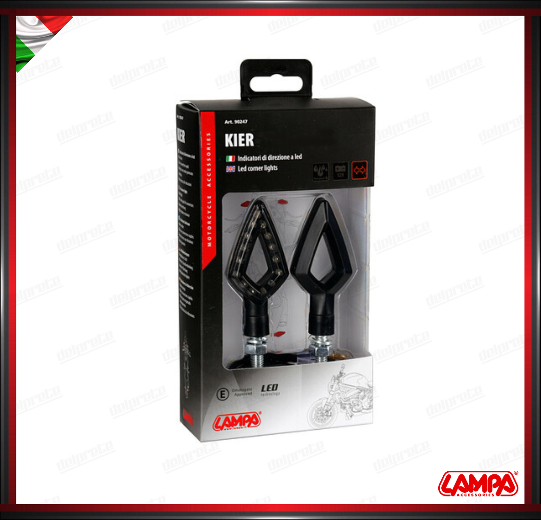 KIER LAMPA COPPIA INDICATORI DI DIREZIONE A LED FRECCE OMOLOGATE - 12V UNIVERSALI