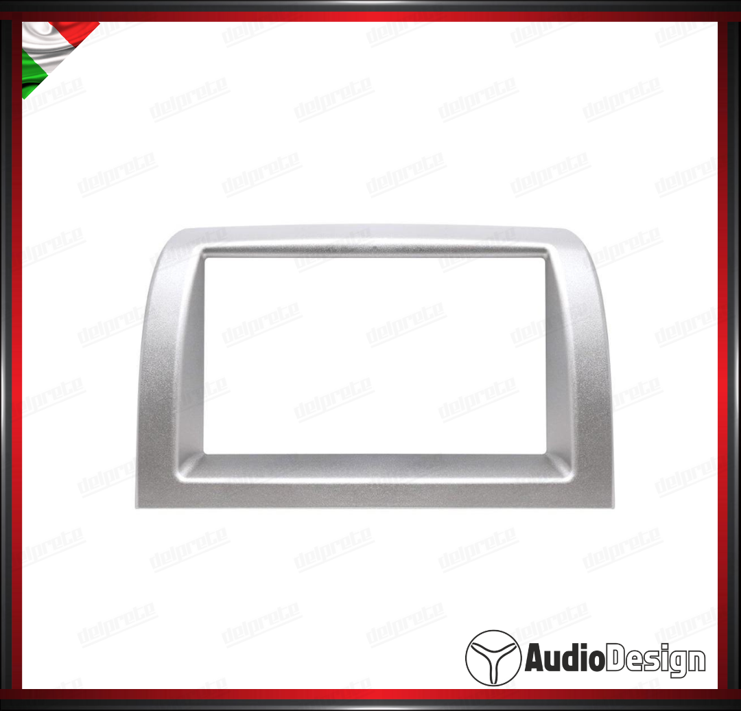 MASCHERINA 2DIN KIT MONTAGGIO AUTORADIO LANCIA YPSILON 2003/2011 GRIGIO MET - AUDIODESIGN