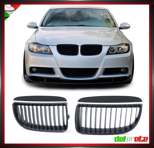 GRIGLIA RADIATORE RENI NERO OPACO BMW SERIE 3 E90 E91 05-08 SPORTIVO PERFORMANCE