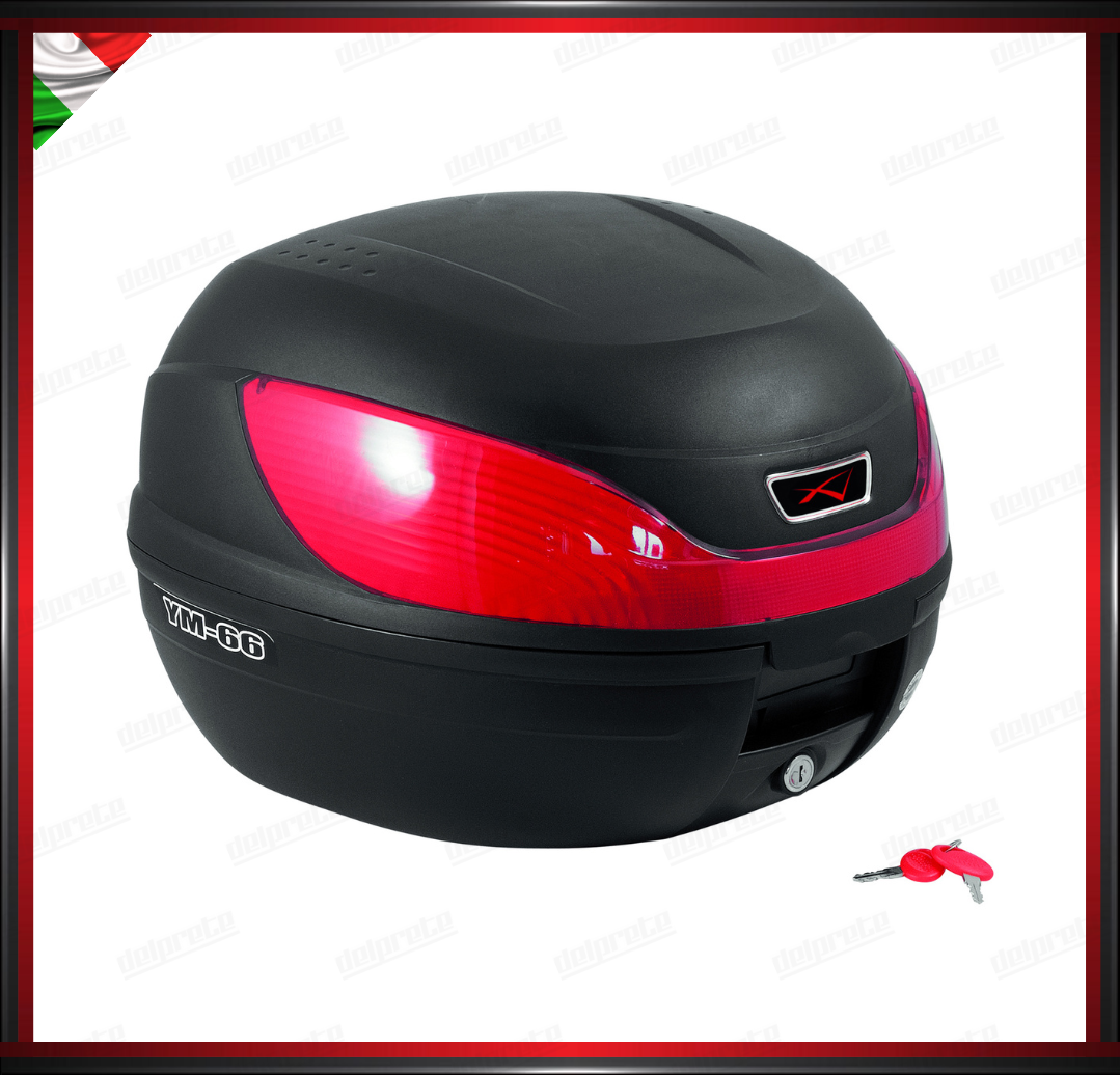 BAULETTO RIGIRO 30 LITRI NERO SCOOTER MOTO TOP CASE UNIVERSALE BAULE CON PIASTRA