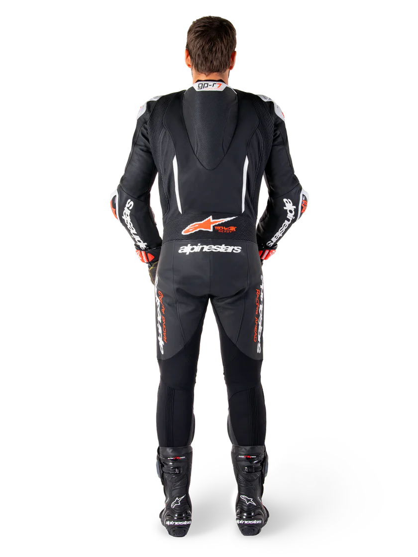 ALPINESTARS - TUTA IN PELLE GP-R7 - 1 PEZZO UOMO INTERA NERO BIANCO E ROSSO