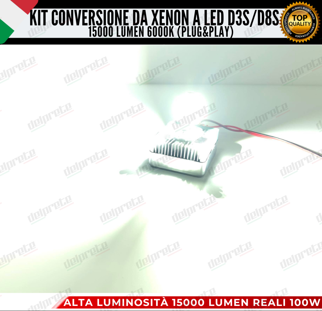 LAMPADE D3S / D8S KIT FULL LED XENON A LED 15000 LUMEN FORD EDGE 6000K BIANCO