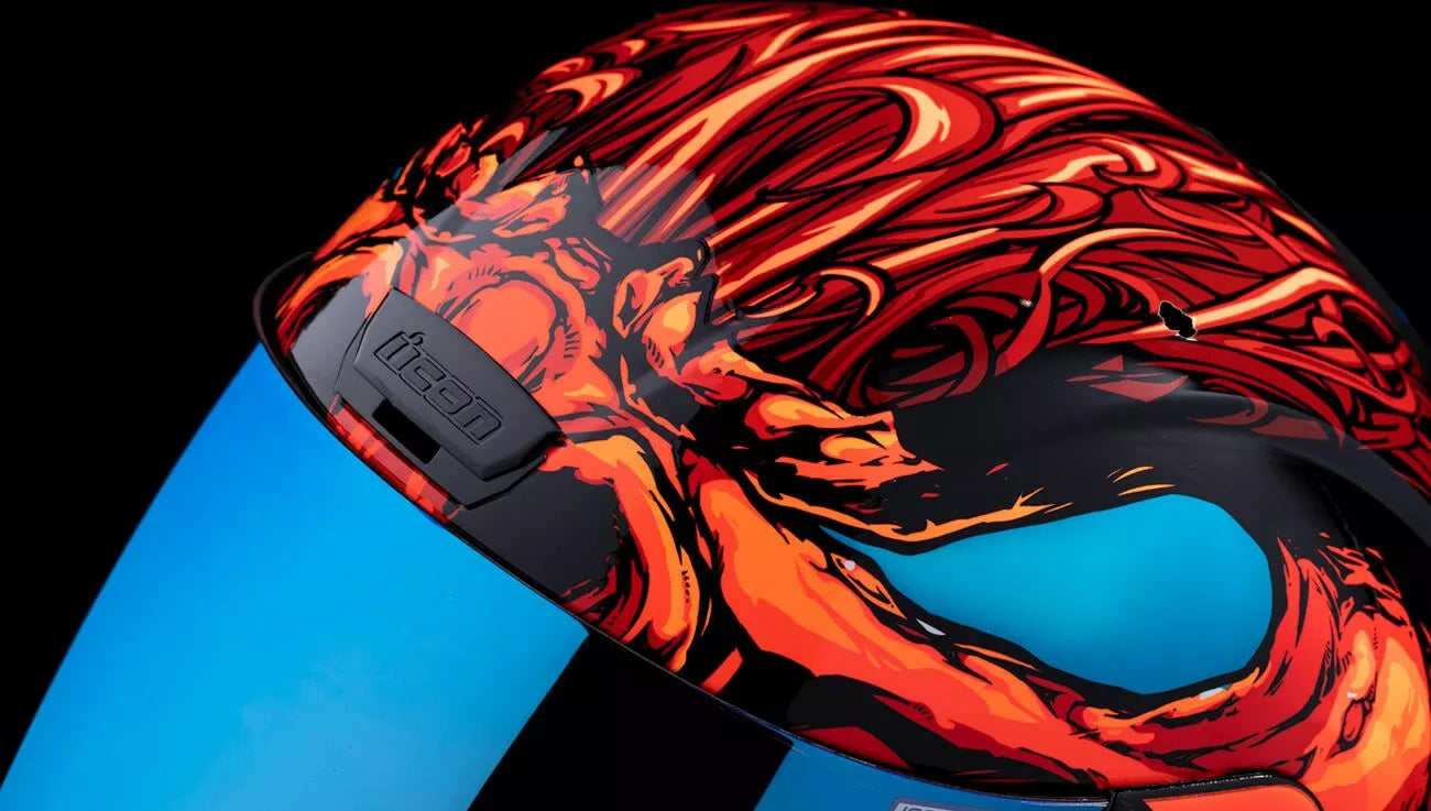 CASCO INTEGRALE - ICON AIRFORM MANIK'RR MIPS - OMOLOGATO ECE 2206 ROSSO AZZURRO