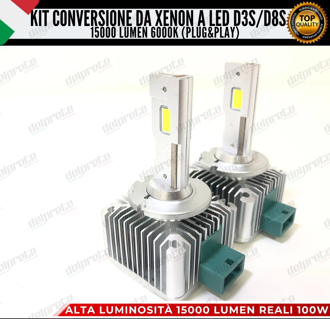 LAMPADE D3S / D8S KIT FULL LED XENON A LED 15000 LUMEN FORD EDGE 6000K BIANCO