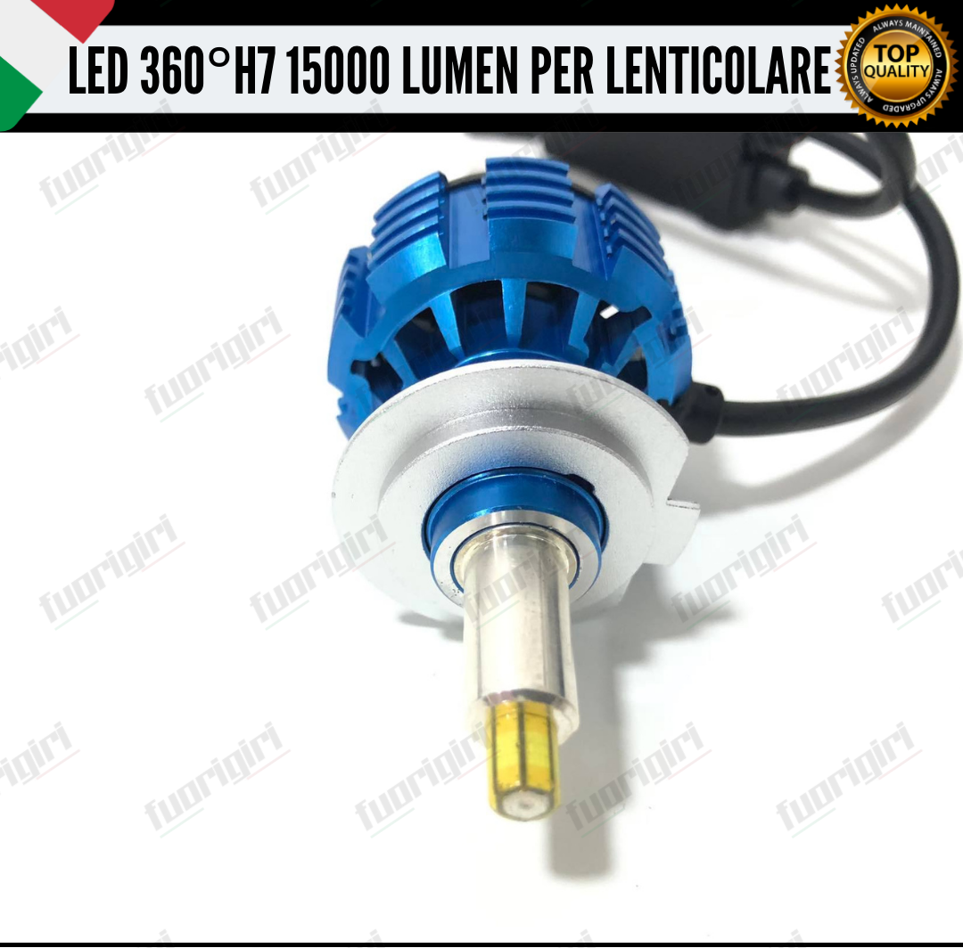 KIT FULL LED H7 360° GRADI PER LENTICOLARI SMART FORTWO 451 CANBUS 100% NO ERROR