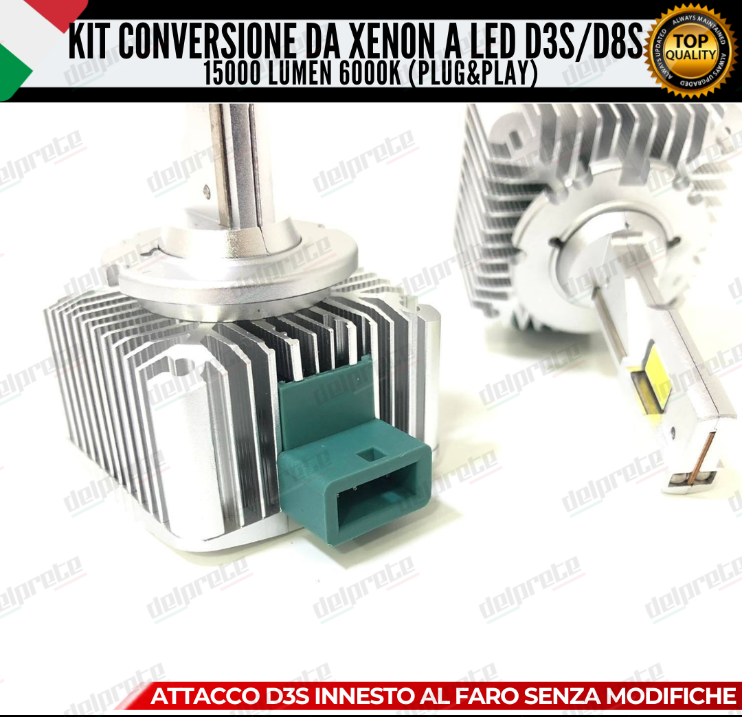LAMPADE D3S / D8S KIT FULL LED XENON A LED 15000 LUMEN FORD EDGE 6000K BIANCO