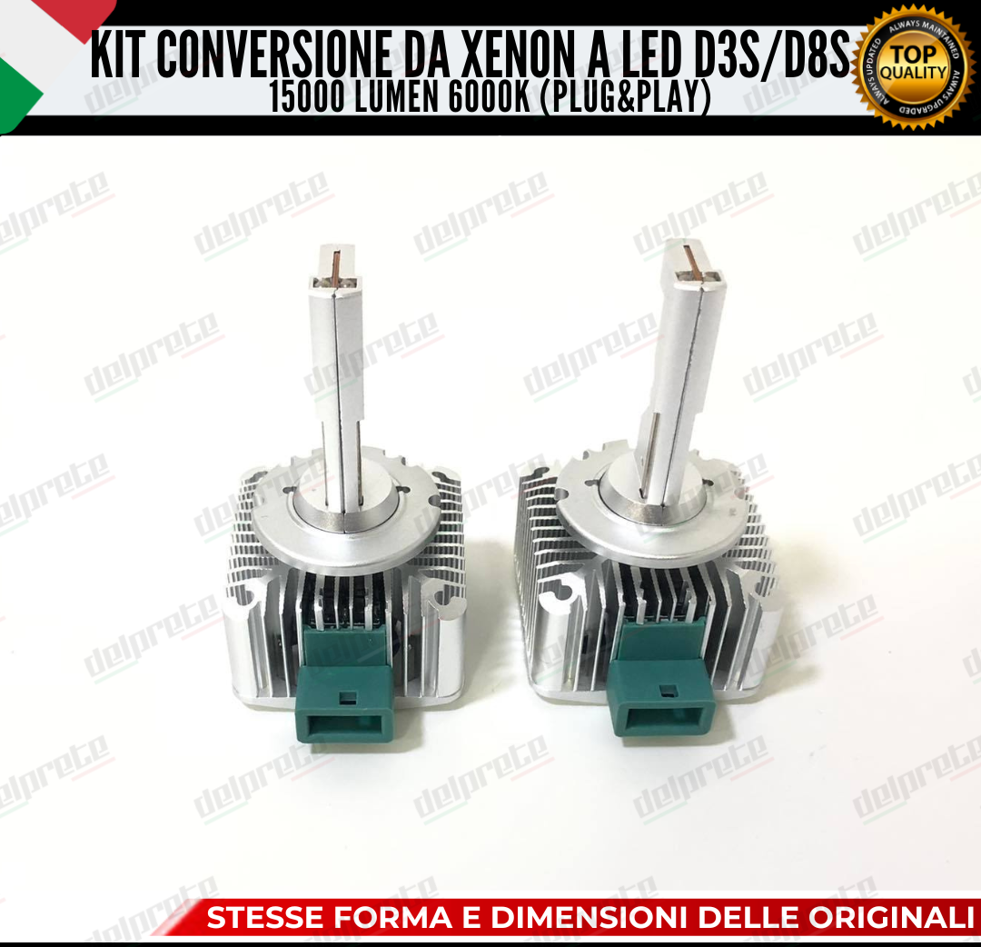LAMPADE D3S / D8S KIT FULL LED XENON A LED 15000 LUMEN FORD EDGE 6000K BIANCO