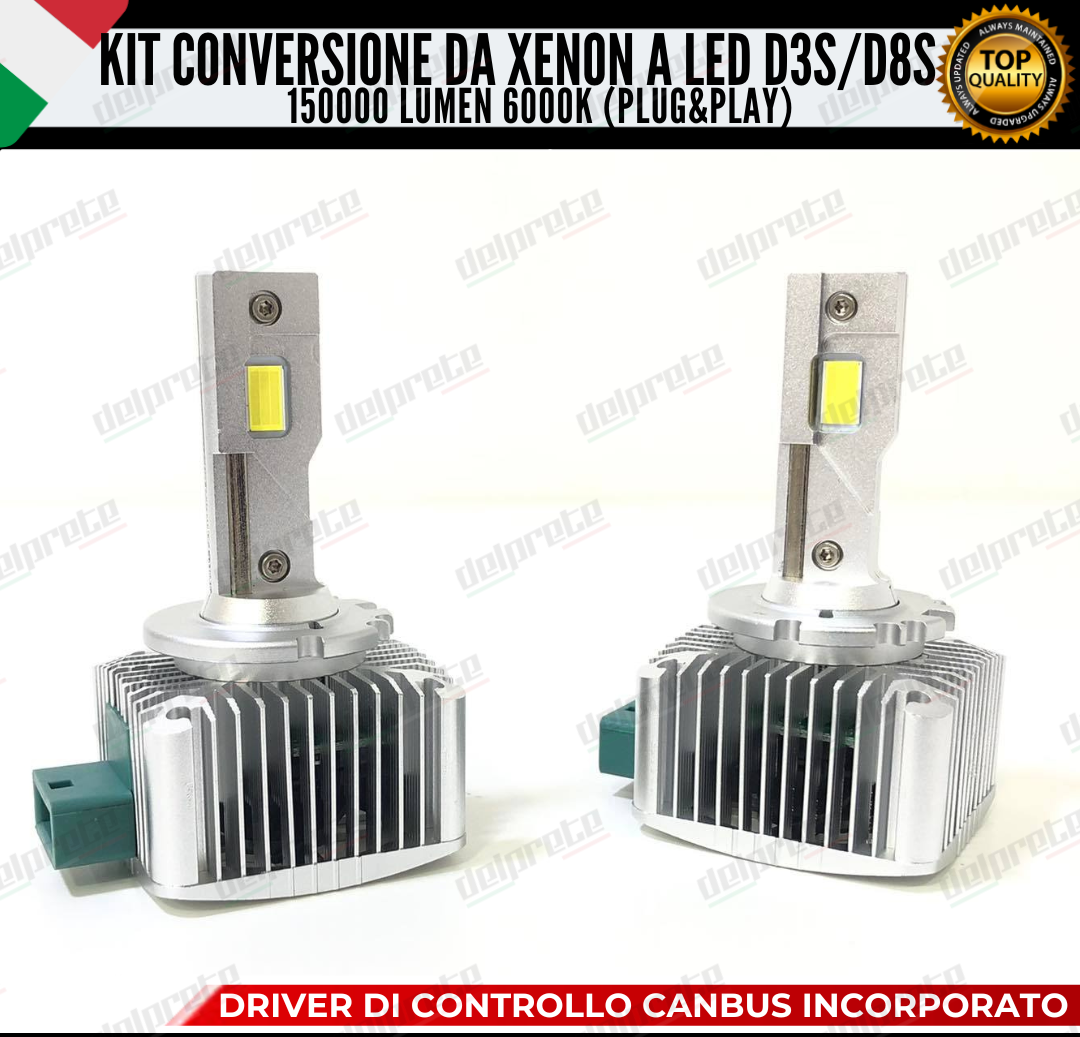 LAMPADE D3S / D8S KIT FULL LED XENON A LED 15000 LUMEN FORD EDGE 6000K BIANCO