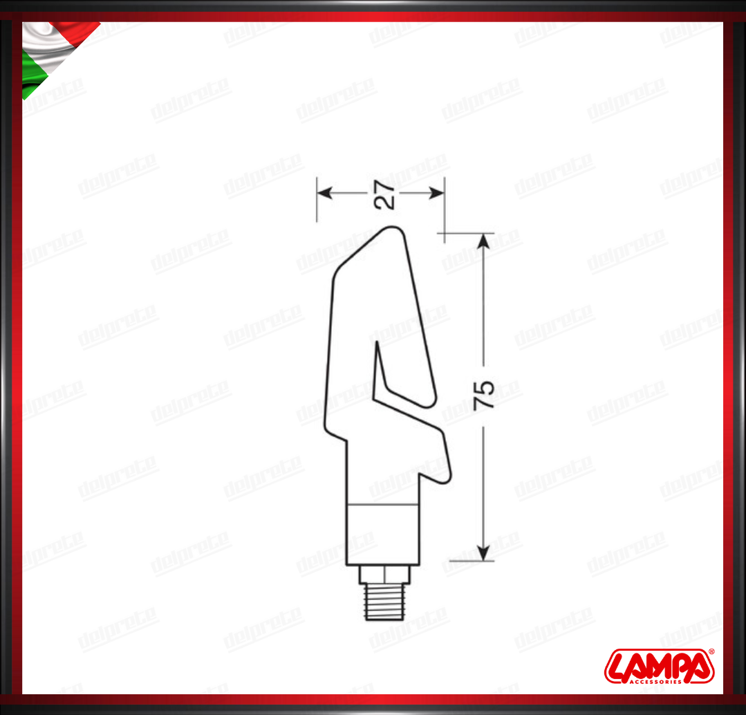KAP LAMPA COPPIA INDICATORI DI DIREZIONE A LED FRECCE OMOLOGATE - 12V UNIVERSALI