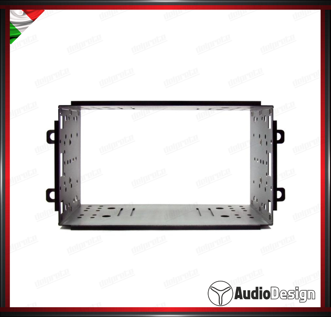 MASCHERINA 2DIN KIT MONTAGGIO AUTORADIO LANCIA YPSILON 2003/2011 GRIGIO MET - AUDIODESIGN