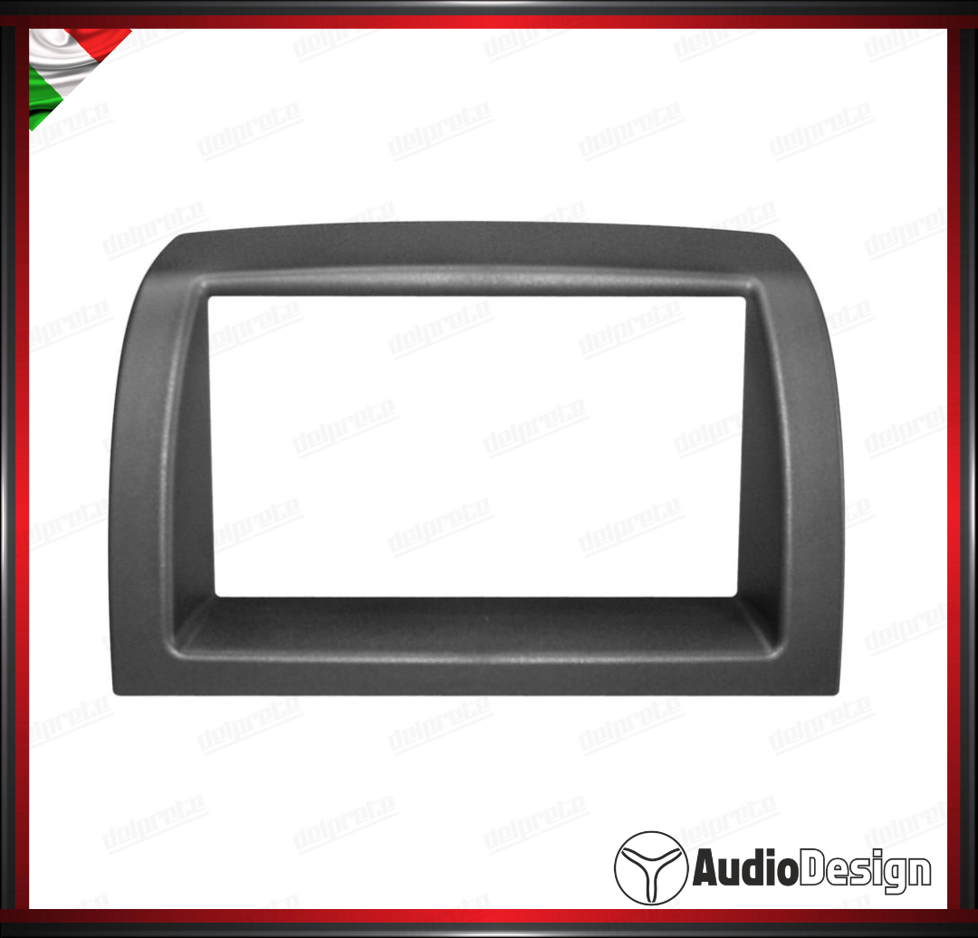 MASCHERINA 2DIN KIT MONTAGGIO AUTORADIO LANCIA YPSILON 2003/2011 GRIGIO SCURO - AUDIODESIGN