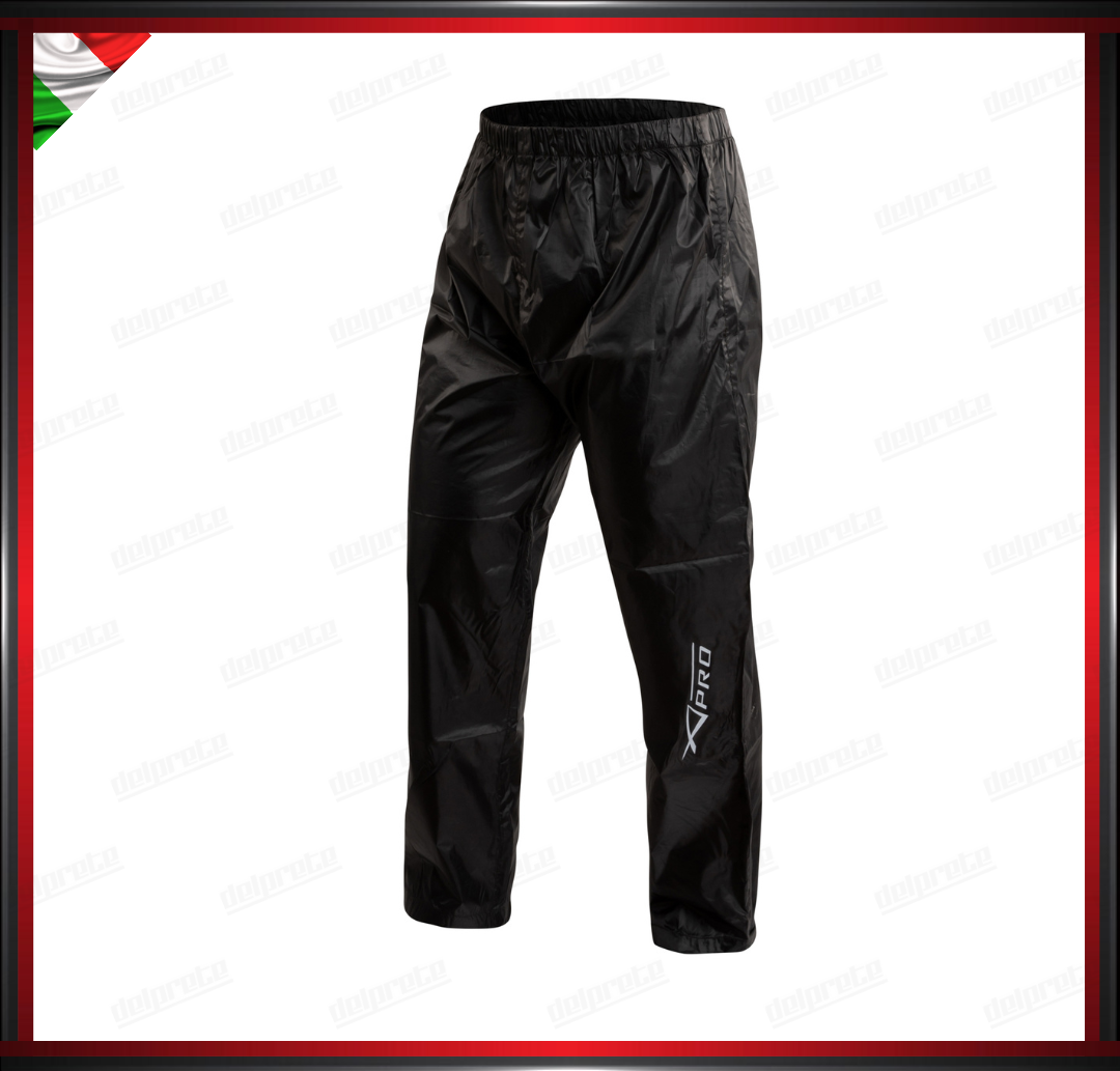 PANTALONI MOTO ANTIPIOGGIA NERO ANTIVENTO IMPERMEABILI UOMO E DONNA CON RIFLETTENTI