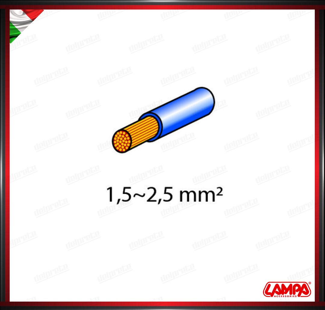 KIT 10 TERMINALI CAPICORDA FASTOM DOPPIO INNESTO MASCHIO + FEMMINA LAMPA - BLU