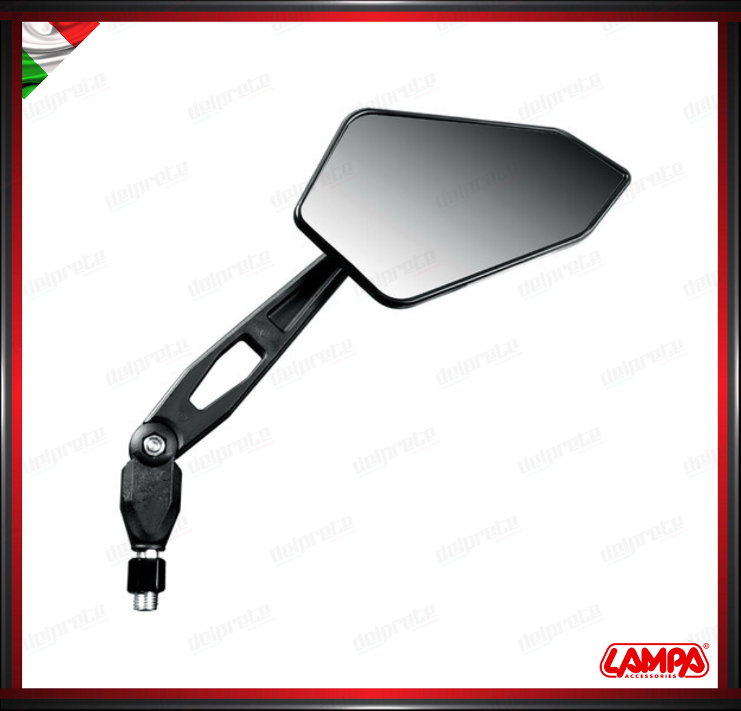 JAK COPPIA SPECCHIETTI RETROVISORI MOTO SCOOTER LAMPA OMOLOGATI M 10 NERO SNODO REGOLABILE