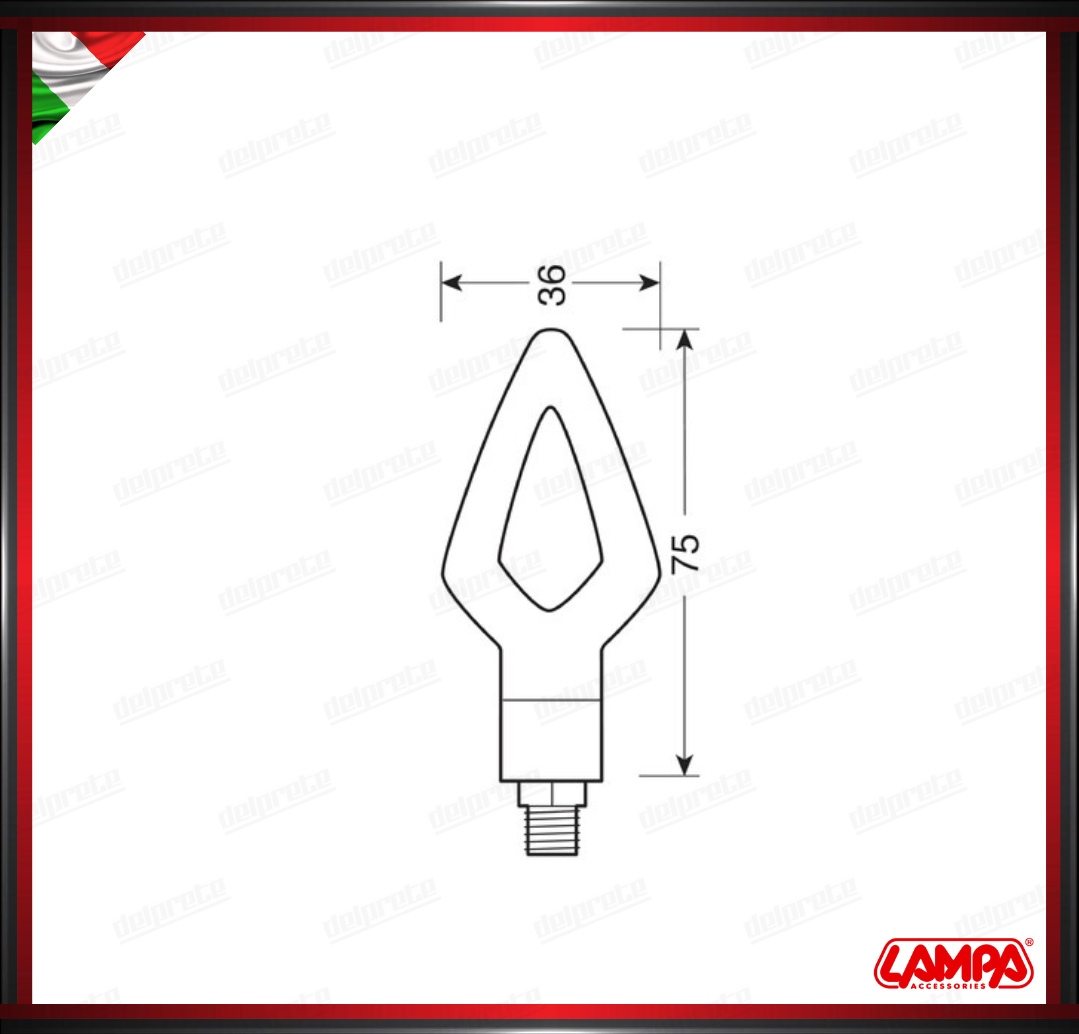 KIER LAMPA COPPIA INDICATORI DI DIREZIONE A LED FRECCE OMOLOGATE - 12V UNIVERSALI