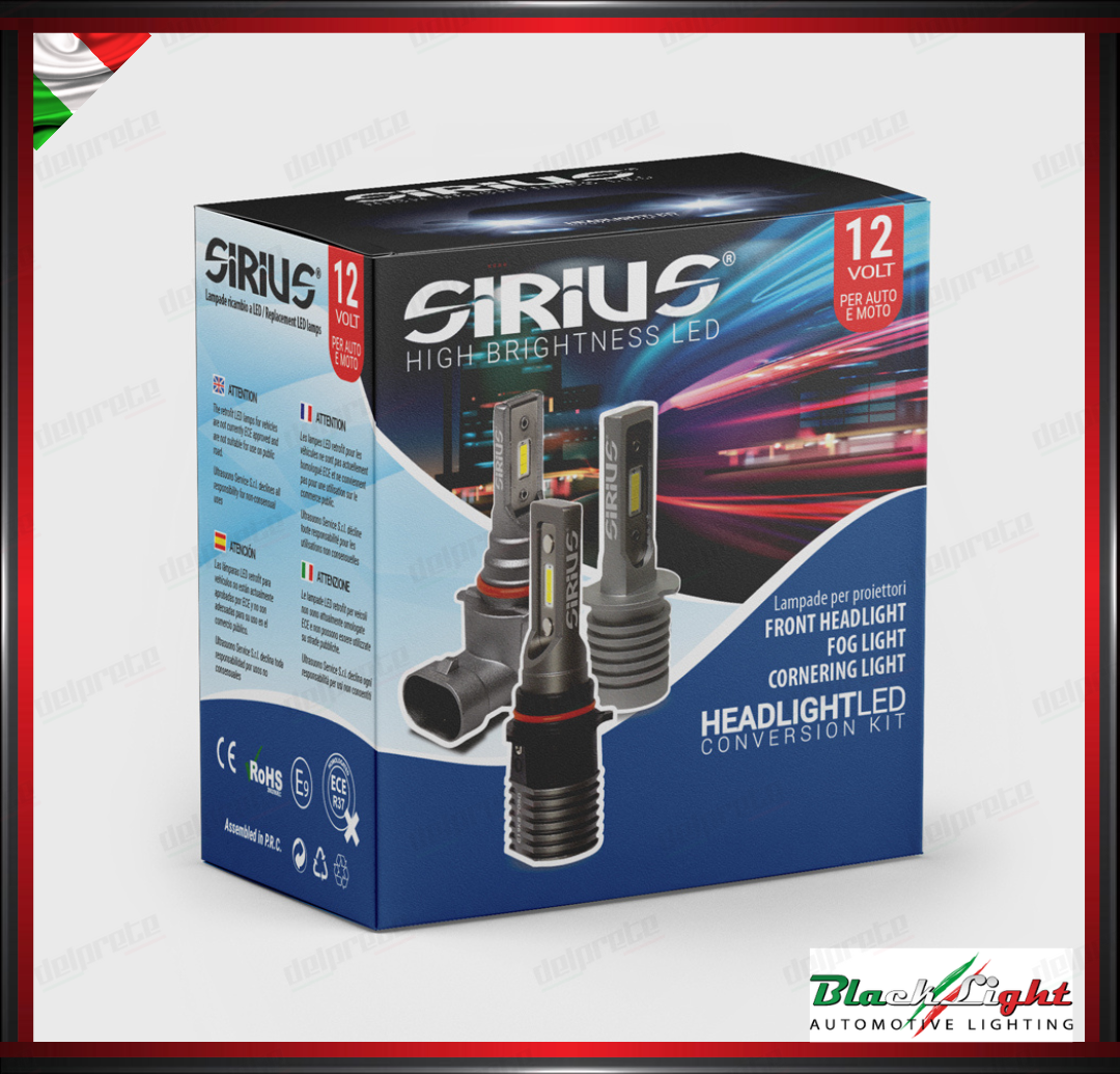 KIT LED D1R, D1S, D2R, D2S, D3R, D3S, D4R, D4S SIRIUS CHIP SEOUL 6000K 3400 LUMEN 12V AUTO MOTO - SERIE XL D CSP