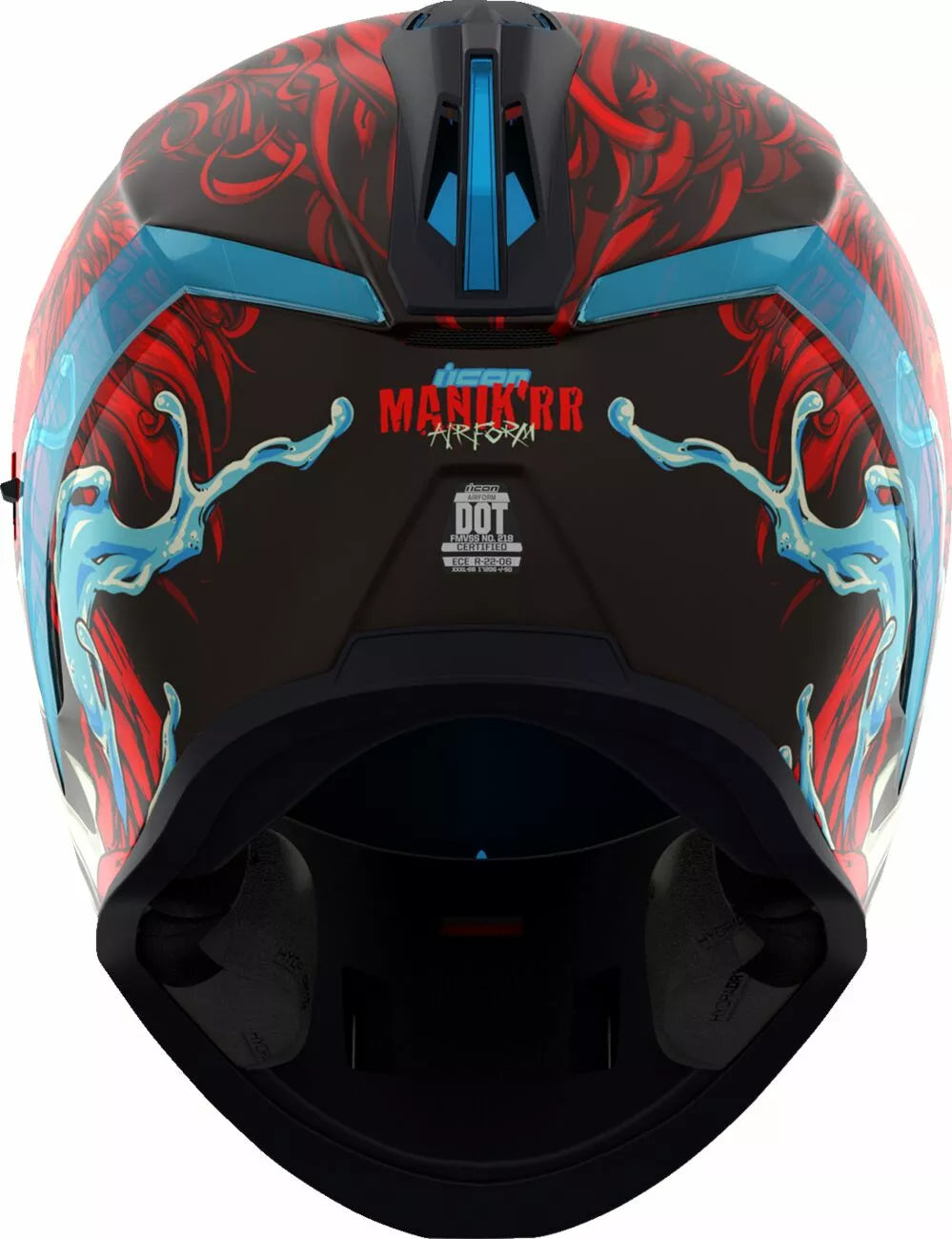 CASCO INTEGRALE - ICON AIRFORM MANIK'RR MIPS - OMOLOGATO ECE 2206 ROSSO AZZURRO