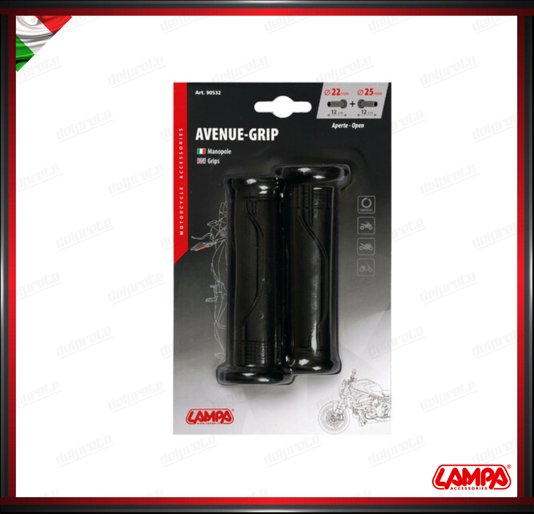 AVENUE GRIP LAMPA MANOPOLE MOTO NERO SCOOTER TRIAL CROSS UNIVERSALI