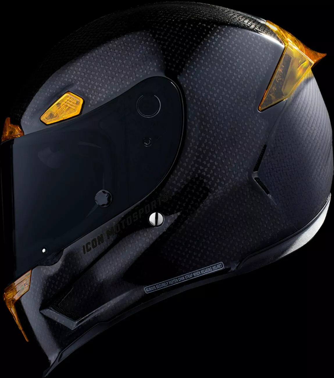 CASCO INTEGRALE - ICON AIRFRAME PRO CARBON 4 TRESS - OMOLOGATO ECE 2206 CARBONIO ORO