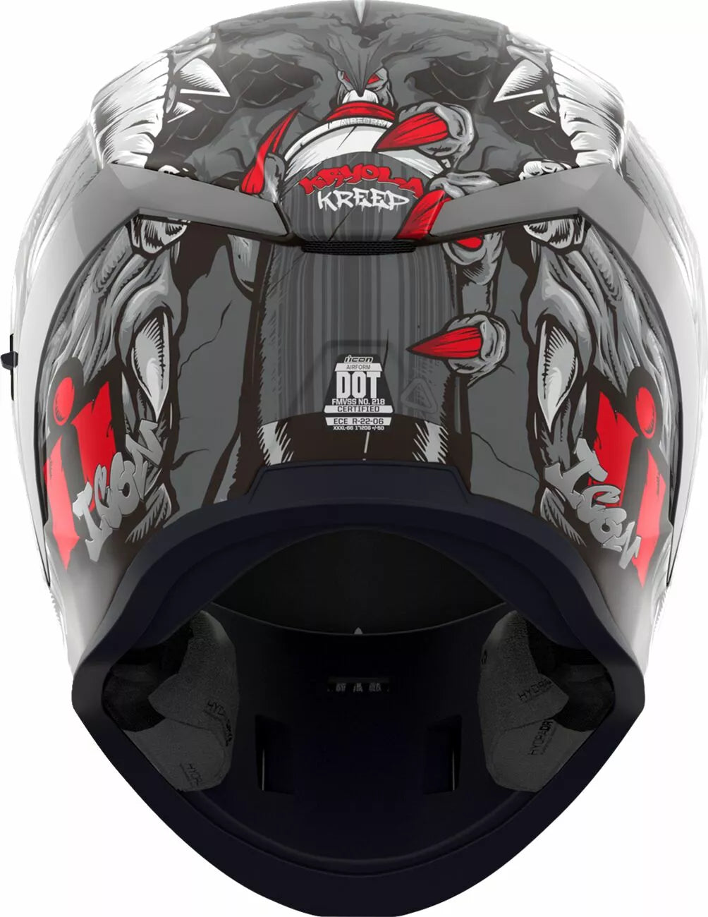 CASCO INTEGRALE - ICON KRYOLA KREEP MIPS - OMOLOGATO ECE 2206 ROSSO GRIGIO