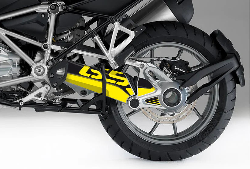 SET ADESIVI GRAFICHE BMW R1200 GS GSA R1250 CARDANO FORCELLONE - GRAFICA LOGO GS GIALLO